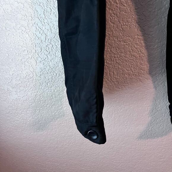 Eileen Fisher Women’s Tencel Cargo Pant Tapered Buttoned Hem Small Black Lounge - Picture 8 of 9